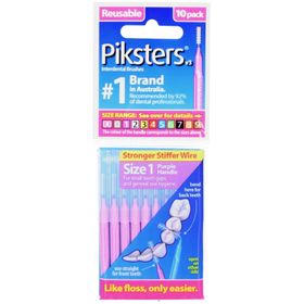 Piksters Brossettes interdentaires réutilisables Taille 1 – 10 pièces