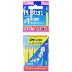 Piksters Brossettes interdentaires réutilisables Taille 3 – 10 pièces