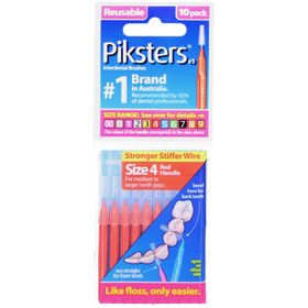 Piksters Brossettes interdentaires réutilisables Taille 4 – 10 pièces