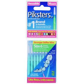 Piksters Brossettes interdentaires réutilisables Taille 6 – 10 pièces