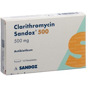 CLARITHROMYCIN Sandoz Filmtabl 500 mg SDO
