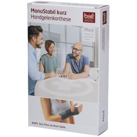 Bort ManuStabil Kurz – Handgelenkbandage links M schwarz