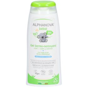 ALPHANOVA® bébé Gel Dermo-nettoyant 2 en 1 Corps & Cheveux bio