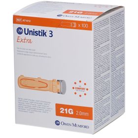 Unistik 3 Extra 2,0 mm 21G Sicherheitslanzetten