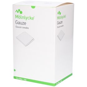 MÖLNLYCKE Kompressen aus Gaze 10 x 10 cm, 8-fach gefaltet