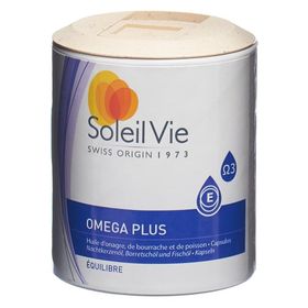 Soleil Vie Omega Plus – Kapseln mit Fischöl, Nachtkerzenöl und Borretschöl