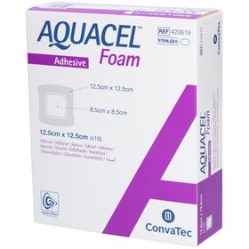AQUACEL Foam adhäsiv 12,5 cm x 12,5 cm Verband