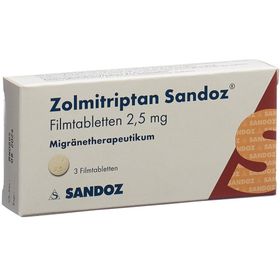ZOLMITRIPTAN Sandoz Filmtabl 2.5 mg SDO