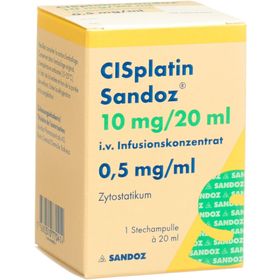 CISPLATIN Sandoz 10 mg/20ml SDO