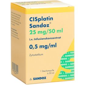 CISPLATIN Sandoz 25 mg/50ml SDO