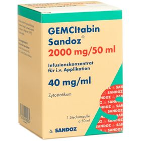 GEMCITABIN Sandoz Inf Konz 2000 mg/50ml SDO