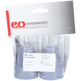 OSSENBERG Krückenkapsel 16mm grau 1 Paar