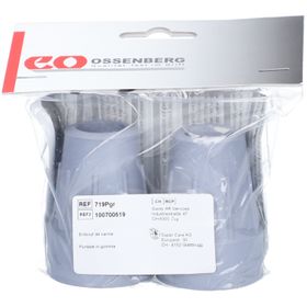 OSSENBERG Krückenkapsel 19mm grau 1 Paar