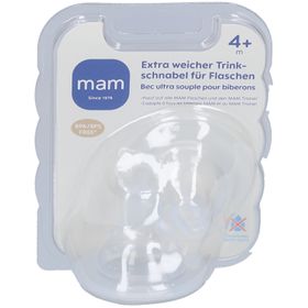 Mam Bec Ultra Souple SkinSoft™ 4+ mois pour Biberons x2