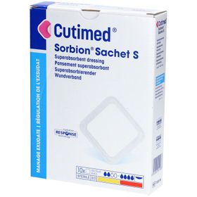 CUTIMED® Sorbion Sachet S - Pansement hydrocellulaire super absorbant - 10 x 10 cm