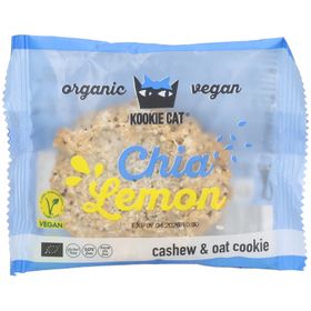Kookie Cat® Biscuits au chia et au citron, à l'avoine et aux noix de cajou bio