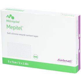 MEPITEL Wundauflage 5x7cm Silik Btl 5 Stk