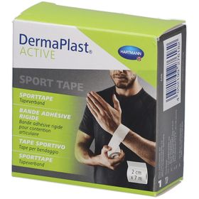 HARTMANN DermaPlast® Active Sport Tape - Bande adhésive rigide pour contention articulaire 2 cm x 7 m
