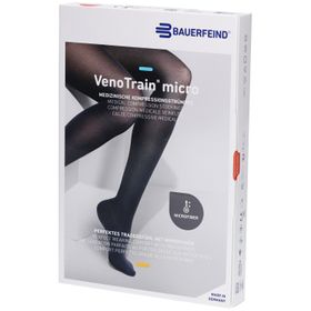 BAUERFEIND VenoTrain micro strumpf creme - Medizinische Kompressionsstrümpfe - AG CCL2 Größe M normal/lang offener Fuß