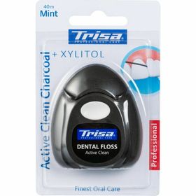 TRISA fil dentaire Active clean charcoal