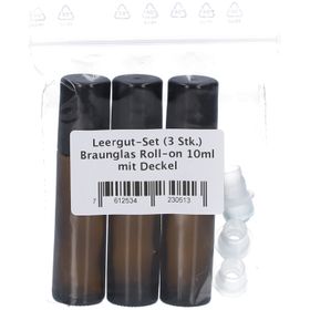 FARFALLA Leergut Set Braungl Roll-on 10ml m Deckel