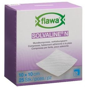 Flawa Solvaline N compresses stériles 10x10 cm
