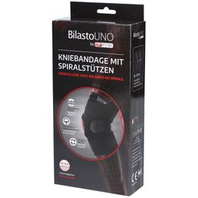 BILASTO Uno Kniebandage S-XL Spiralstützen Velcro
