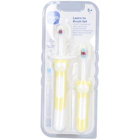 Mam Set Brosses à dents d’Apprentissage 5+ mois x2 avec Bouclier de sécurité