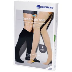 BAUERFEIND VenoTrain Soft bas crème - Bas de compression médicale - AD CCL2 Taille S plus/long pied ouvert