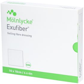 MÖLNLYCKE® Exufiber® Gel-Pflaster auf Faserbasis 10 x 10 cm