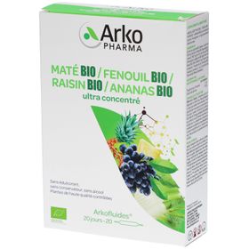 Arkopharma Arkofluides Maté Bio Fenouil Raisin Ananas