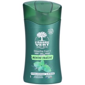 L'ARBRE VERT Ökologische Dusche & Shampoo Mann Frische Minze