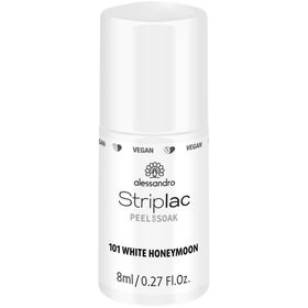 ALESSANDRO Striplac Peel or Soak Vernis à ongles végan 101 Blanc Lune de miel