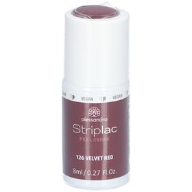 Alessandro International StripLac Peel or Soak 8 ml - 126 velvet red