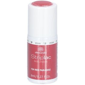 Alessandro International StripLac Peel or Soak 8 ml - 124 red paradise