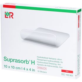 L&R Suprasorb®H Pansement hydrocolloïde fin 10 x 10 cm stérile