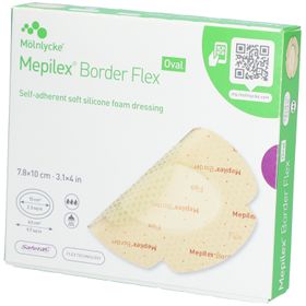 MÖLNLYCKE® Mepilex® Border Flex Oval - Pansement Hydrocellulaire Siliconé Auto-fixant 7,8 x 10 cm