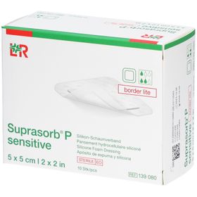 SUPRASORB P sensitive border lite 5 x 5 cm
