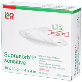 SUPRASORB P sensitive border lite 10 x 10 cm