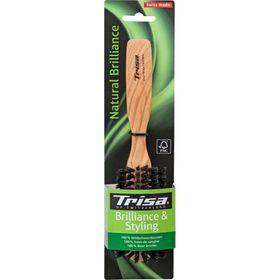 TRISA Natural Brillance Brosse à cheveux demi-ronde