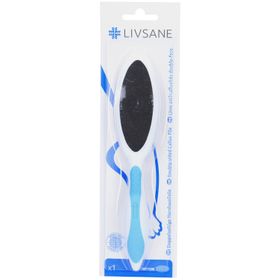 LIVSANE® Lime à callosités double face avec surface abrasive grossière & fine