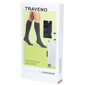 SIGVARIS TRAVENO Reisesocken A-D Größe 2 38-39 Anthrazit