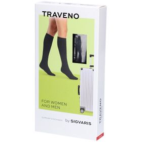 SIGVARIS TRAVENO Reisesocken A-D Größe 4 42-43 Anthrazit