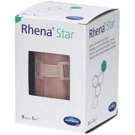 HARTMANN Rhena® Star bandes à élasticité permanente 8 cm x 5 m brun