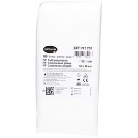IVF® Compresse pliable type 17, 10x10 cm, 16 plis