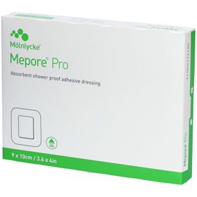 MÖLNLYCKE® Mepore® Pro - Flüssigkeitsundurchlässiger, absorbierender Heftpflasterverband 10 x 9 cm