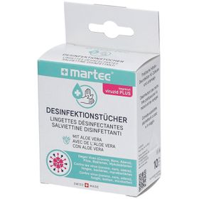 MARTEC Lingettes désinfectantes à l'aloé vera