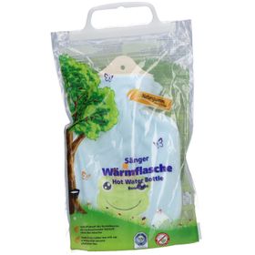0,8 Liter Wärmflasche mit Velourbezug "Froschkönig"
