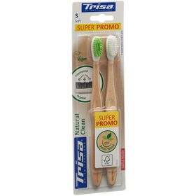 TRISA 2 Weiche Zahnbürsten Natural Clean