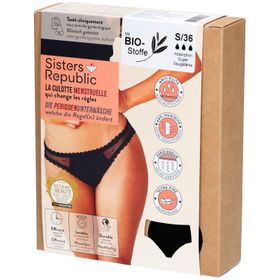 SISTERS REPUBLIC Bikini Menstruel Sidonie Taille S Noir Absorbtion Super